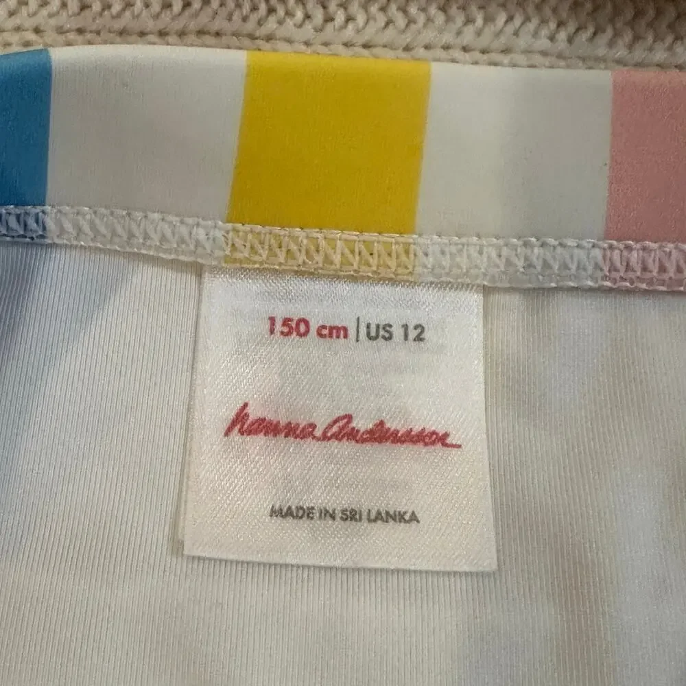 Hanna Andersson Sunblock Striped Tankini Set sz 12 Girl's Swimsuit